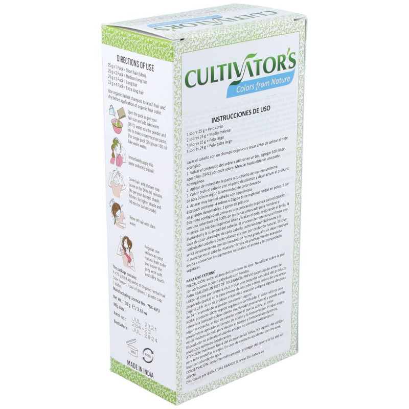 Castaño Dorado Claro Tinte Organico 100gr. Ecocert - Cultivators