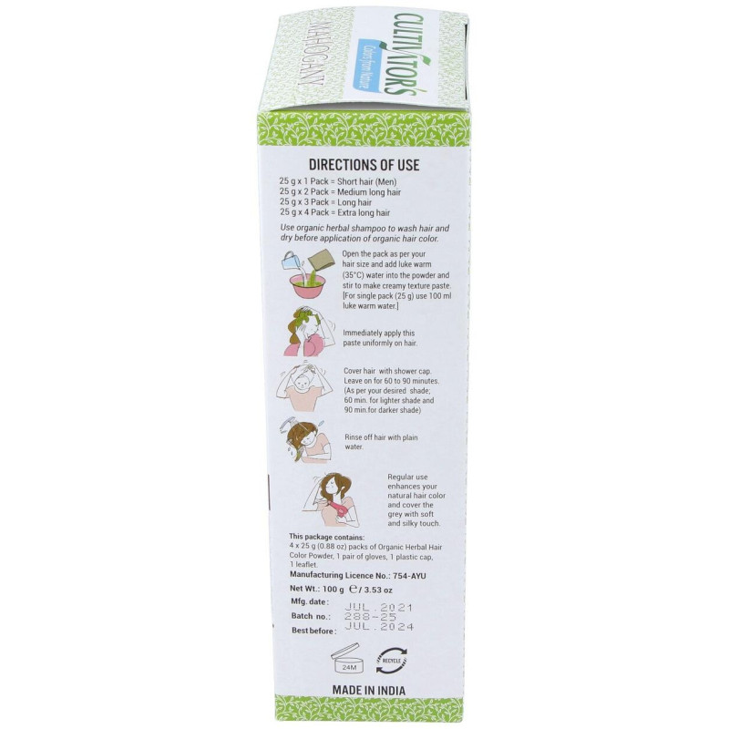 Caoba Tinte Organico 100Gr. Ecocert