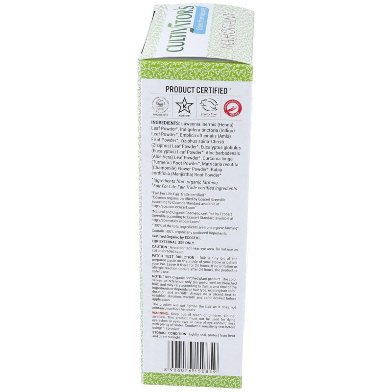 Caoba Tinte Organico 100Gr. Ecocert