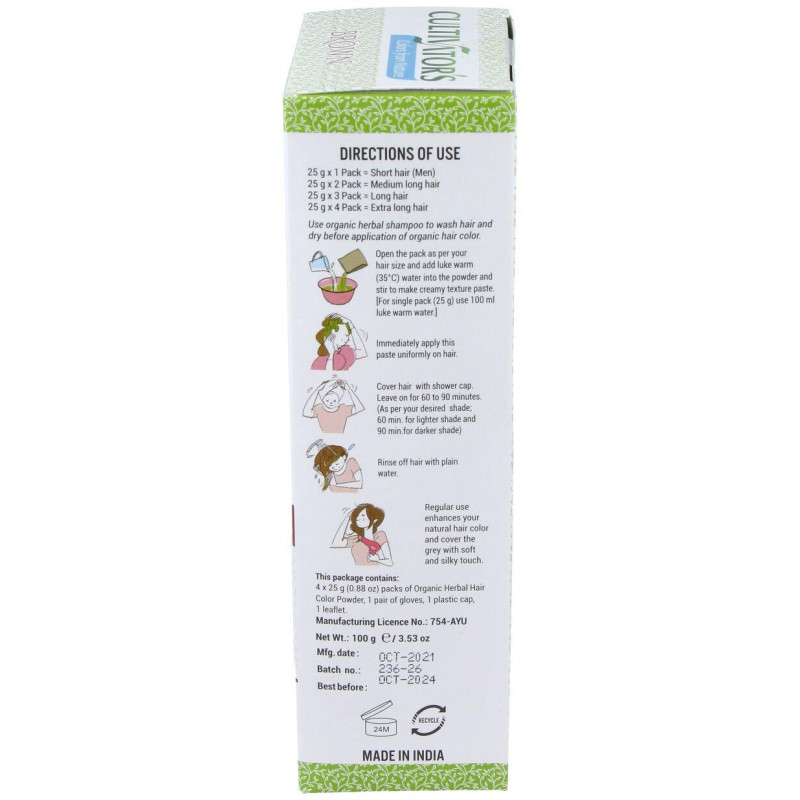 Castaño Dorado Tinte Organico 100Gr. Ecocert