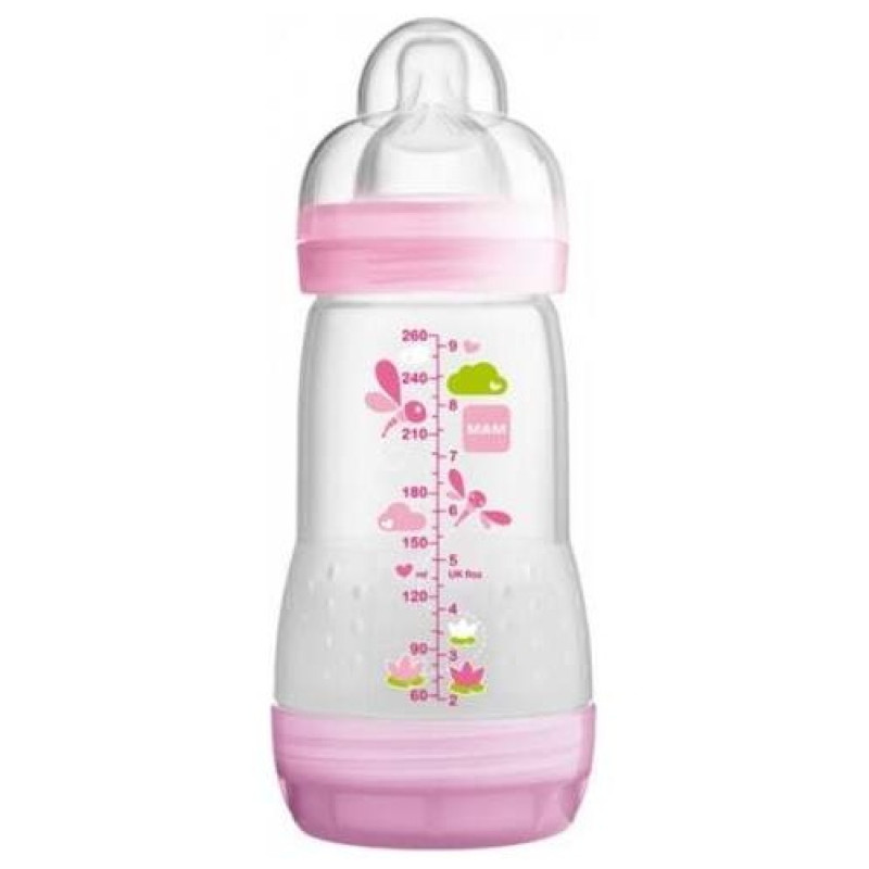 Biberón Easy Start Anti Cólicos Rosa +2m 260ml - Mam
