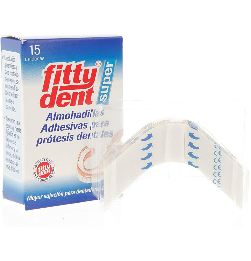 Fittydent Superadh - Almohadillas Adhesivas Protesis (15 U) - Dentaid