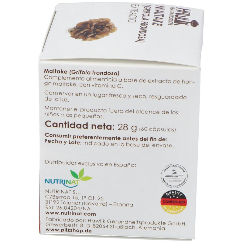Hawlik Maitake Grifola Frondosa Extracto Puro 60Caps