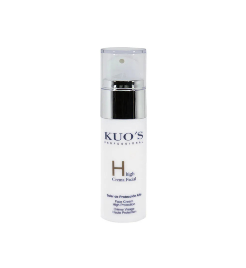 Crema Facial Solar Protección Alta, 30 ml. - Kuo's