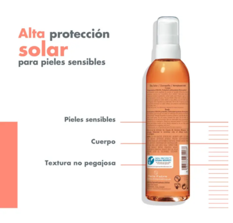 Aceite Solar SPF30, 200 ml. - Avene