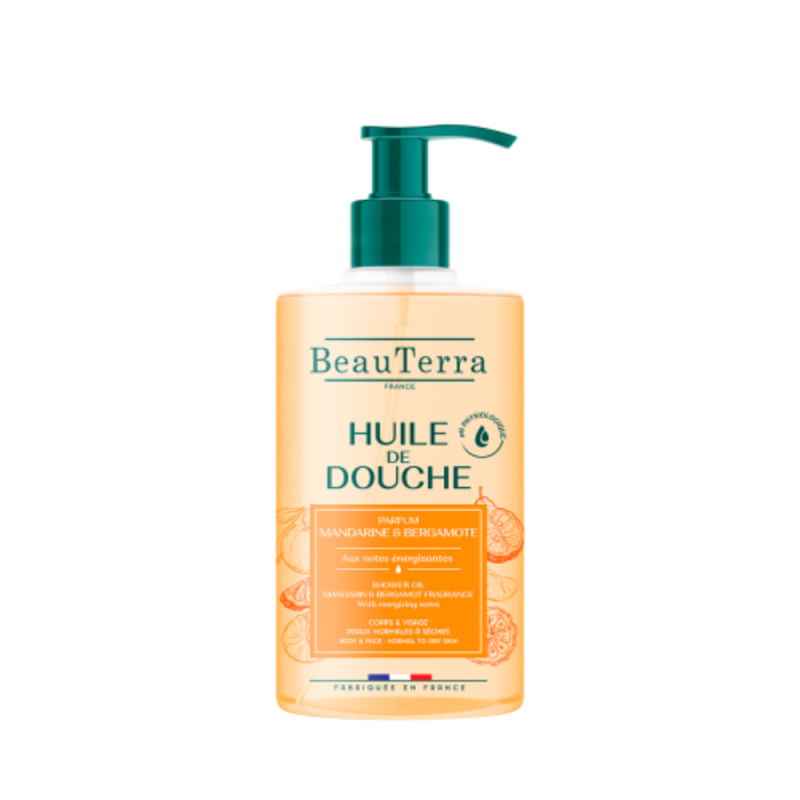 Aceite de Ducha Mandarina y Bergamota, 750 ml. - BeauTerra
