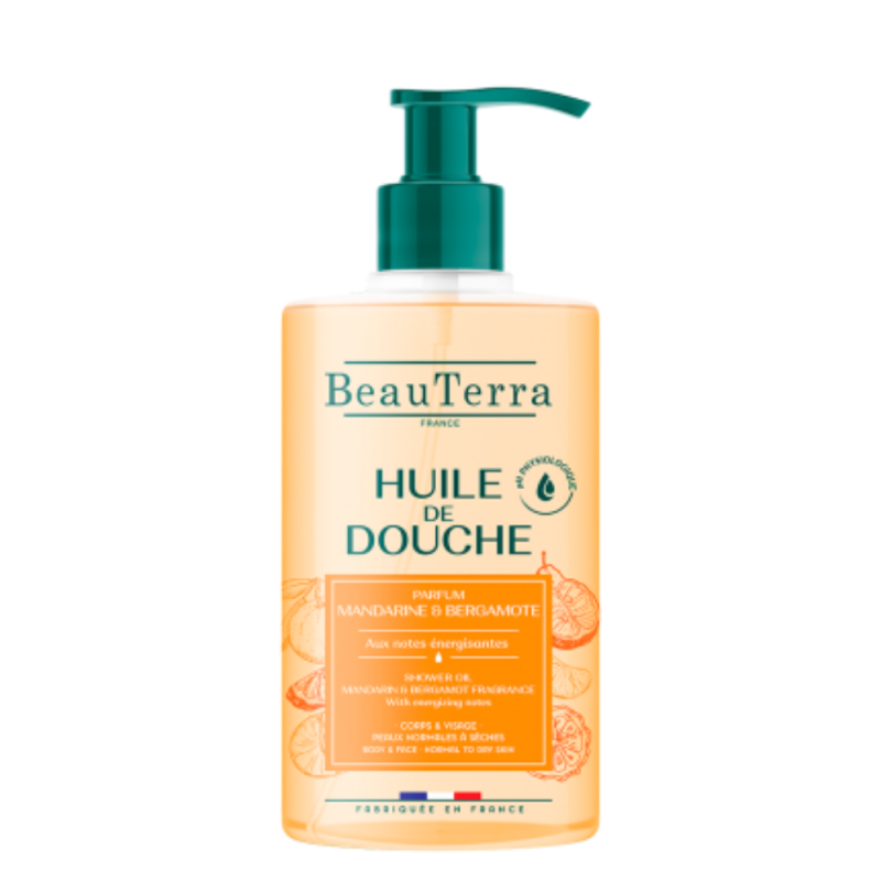 Aceite de Ducha Mandarina y Bergamota, 750 ml. - BeauTerra