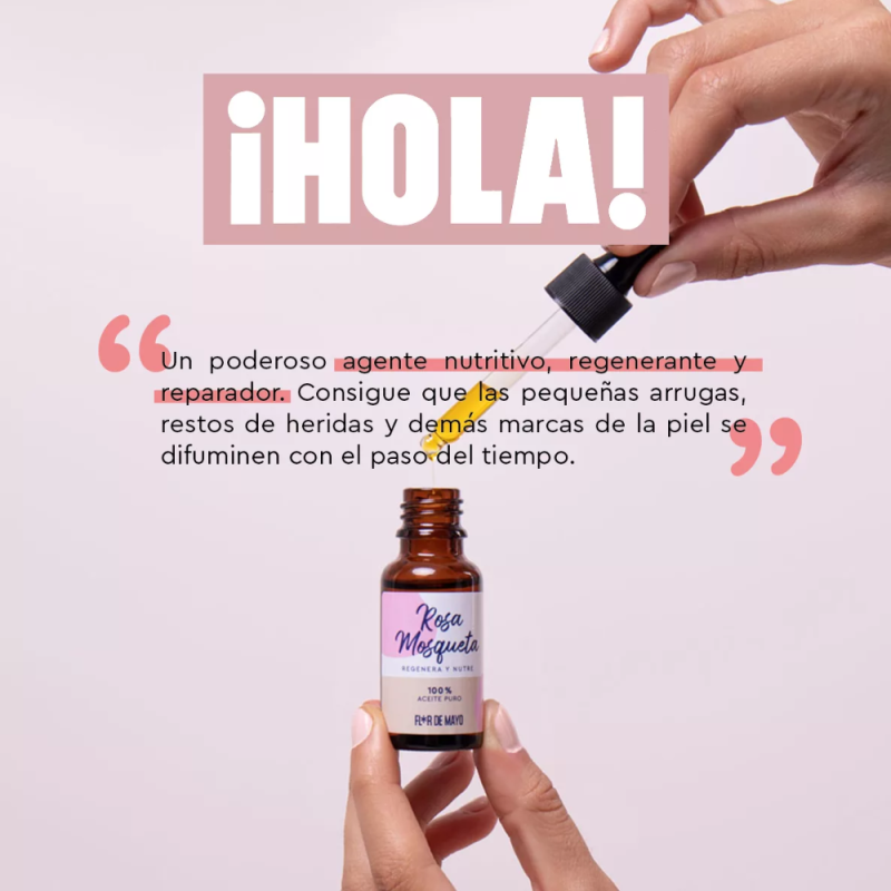 Aceite Natrual de Rosa Mosqueta, 20 ml. - Flor de Mayo 
