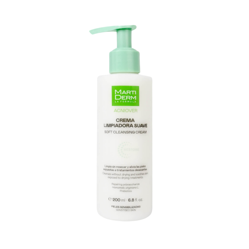 Acniover Restore Crema Limpiadora Suave, 200 ml. - Martiderm 