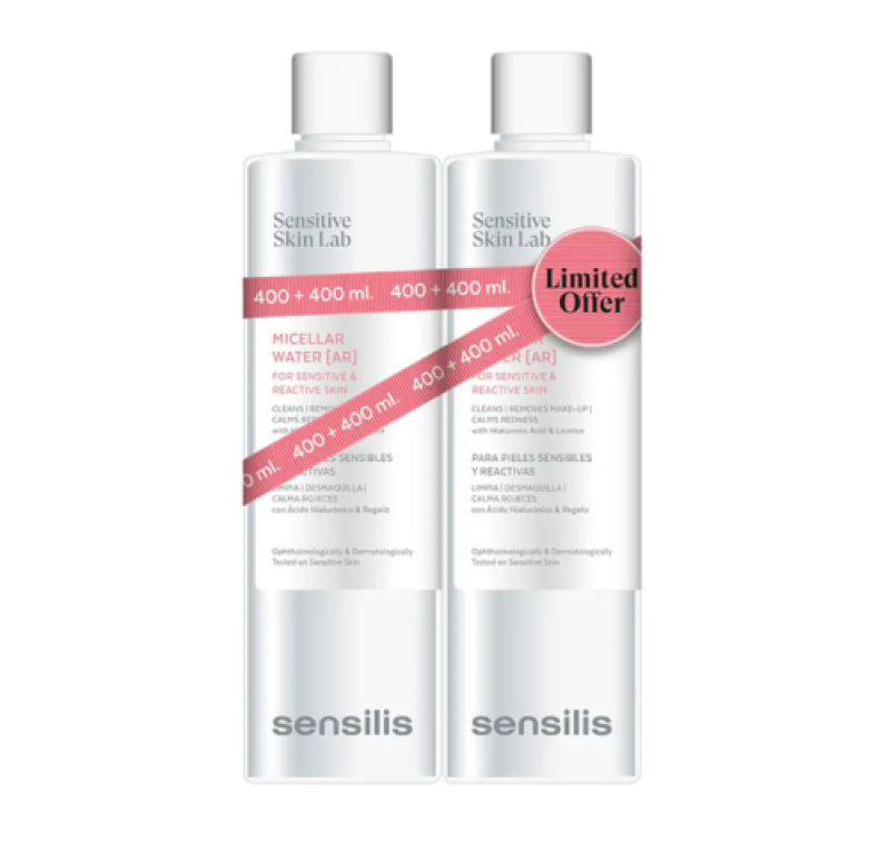 Promo Agua Micelar [AR], 400 + 400 ml. - Sensilis