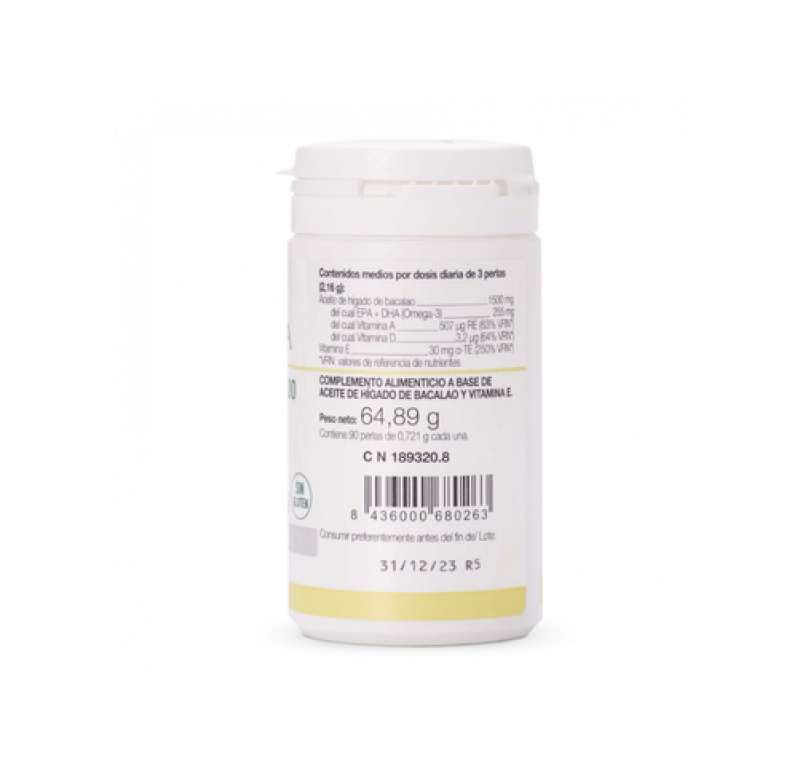 Aceite De Higado De Bacalao + Vitamina E, 90 Perlas. - Ana Maria Lajusticia