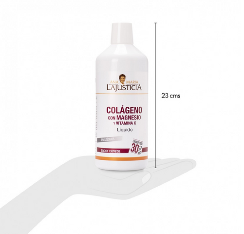 Colágeno Con Magnesio Y Vitamina C, Sabor Cereza, 1 L. - Ana Maria Lajusticia 