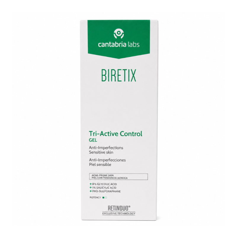 Biretix Tri-Active Control Gel Anti-Imperfecciones Piel Sensible, 50 ml. - Cantabria Labs