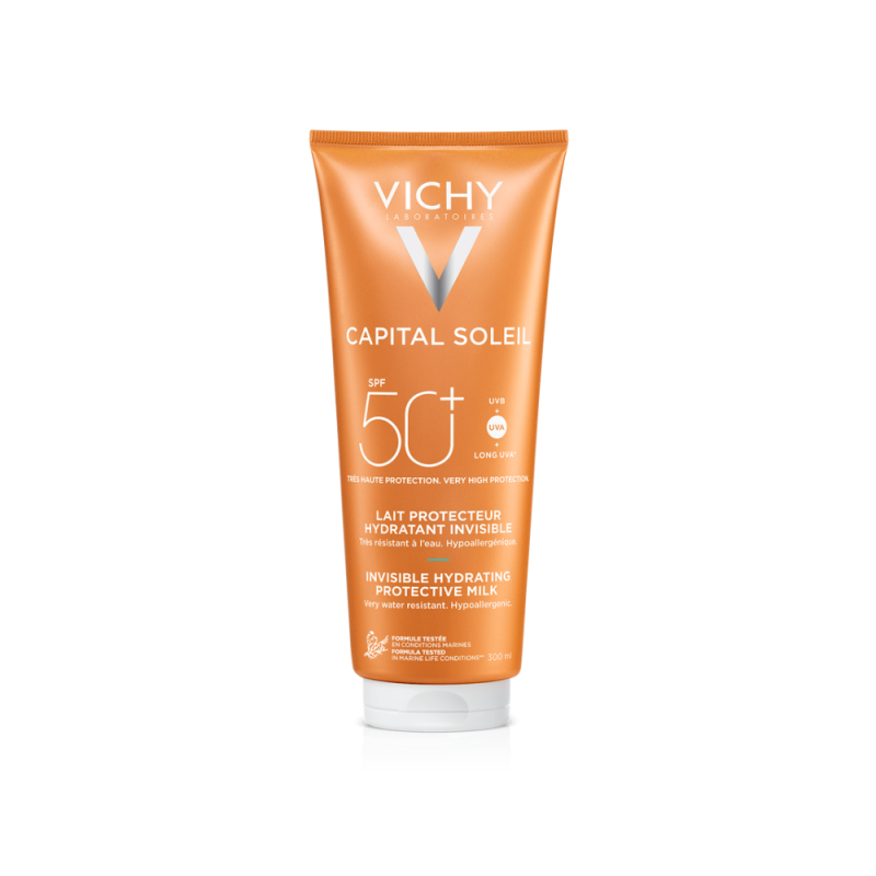 Capital Soleil Leche Familiar Hidratante SPF50+, 300 ml. - Vichy 