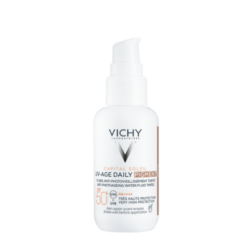 Capital Soleil Uv-Age Daily Pigment Color Tono Medium SPF 50+, 40 ml. - Vichy