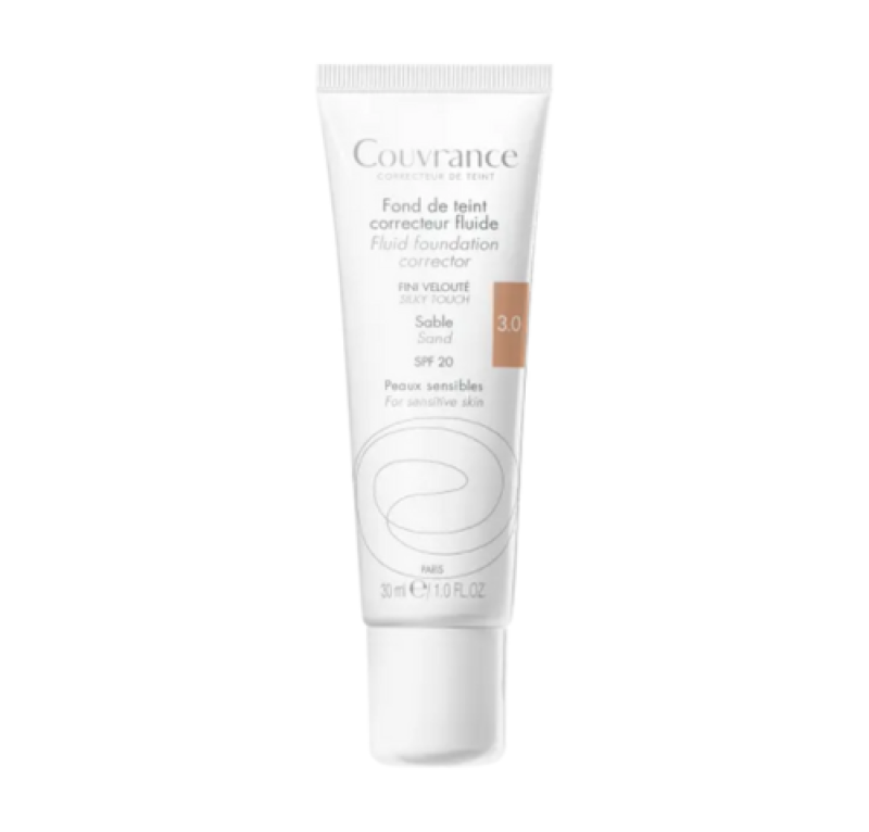 Couvrance Base Maquillaje Fluida Correctora Tono (3.0) Arena, 30 ml. - Avene