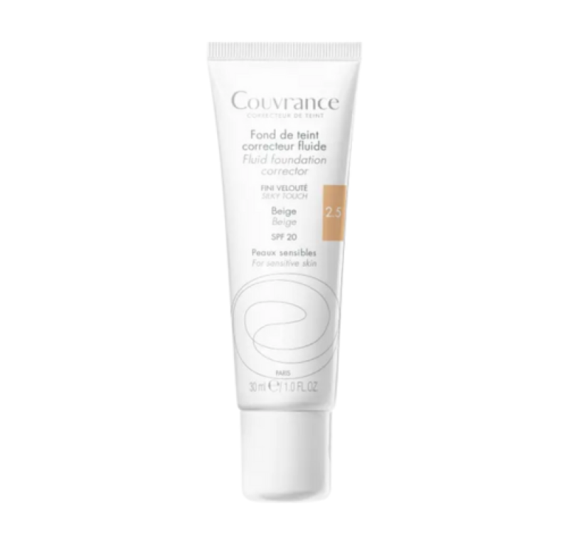 Couvrance Base Maquillaje Fluida Correctora Tono (2.5) Beige, 30 ml. - Avene
