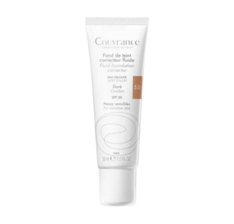 Couvrance Base Maquillaje Fluida Correctora Tono (5.0) Dorado, 30 ml. - Avene