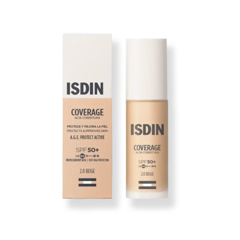 Coverage SPF 50+, 2.0 Beige, 30 g. - Isdin