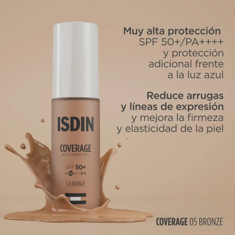 Coverage SPF 50+, 5.0 Bronze, 30 g. - Isdin