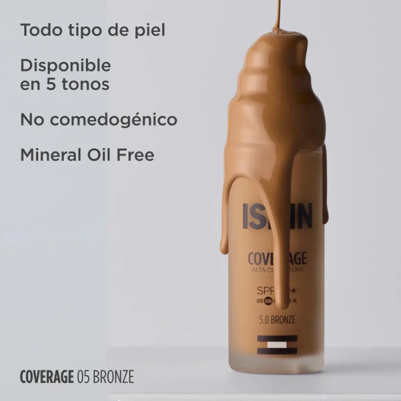 Coverage SPF 50+, 5.0 Bronze, 30 g. - Isdin