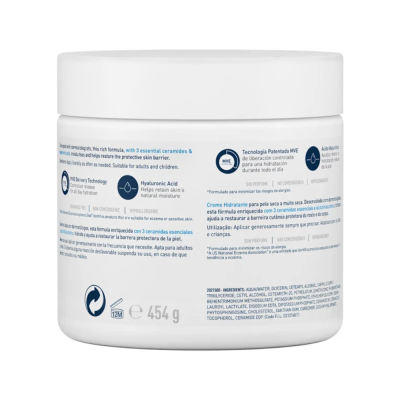 Crema Hidratante, 454 g. - CeraVe