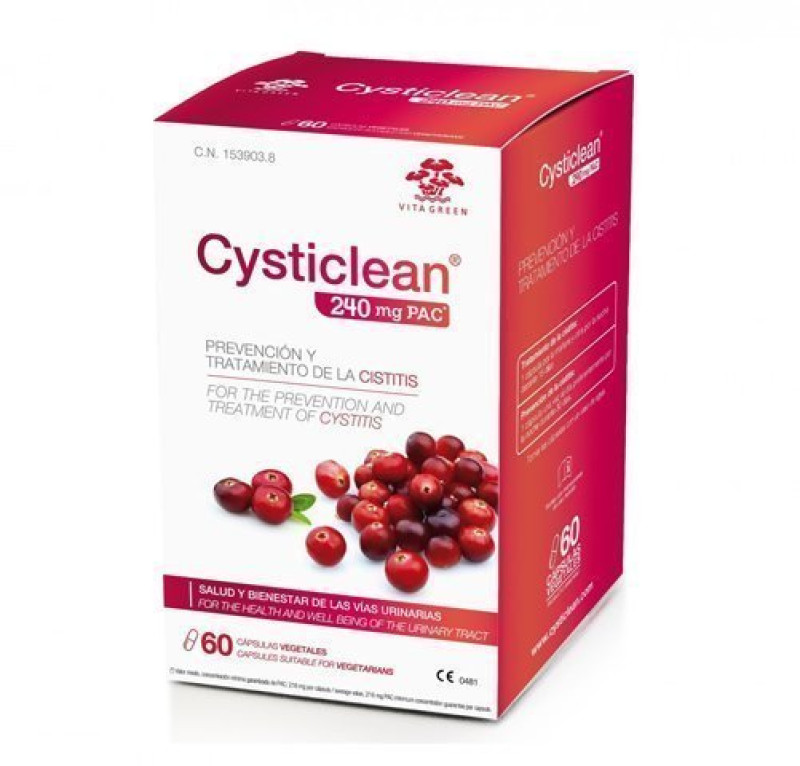 Cysticlean 240 mg PAC, 60 Caps. - Cysticlean