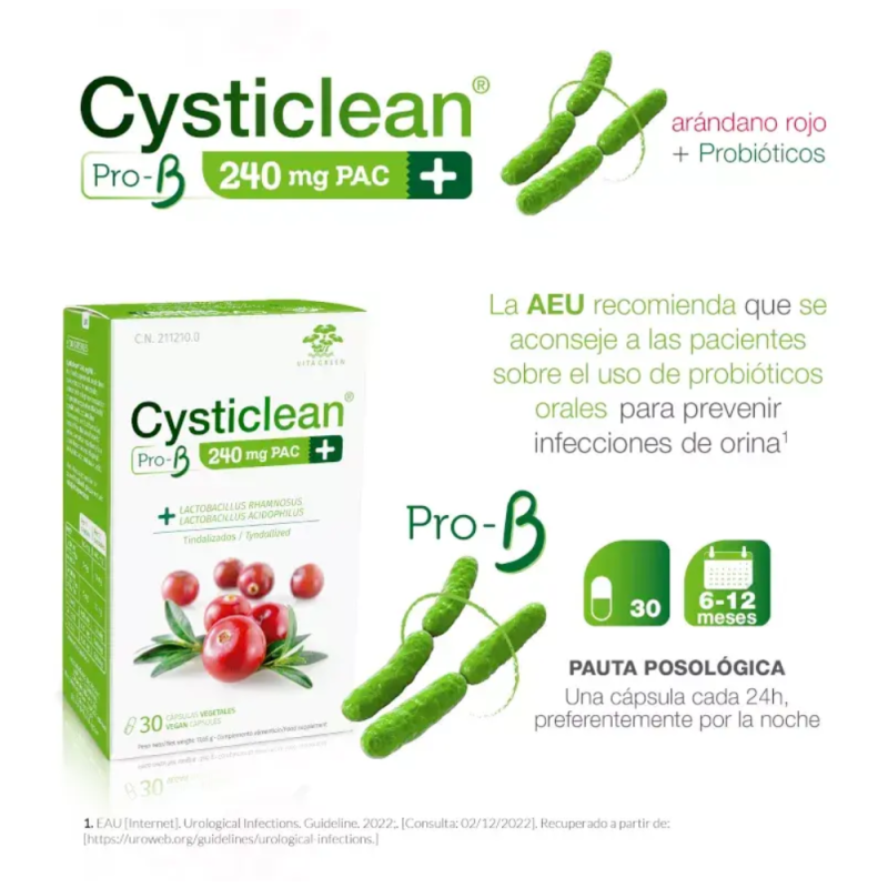 Cysticlean Pro-B 240 PAC, 30 Caps. - Cysticlean
