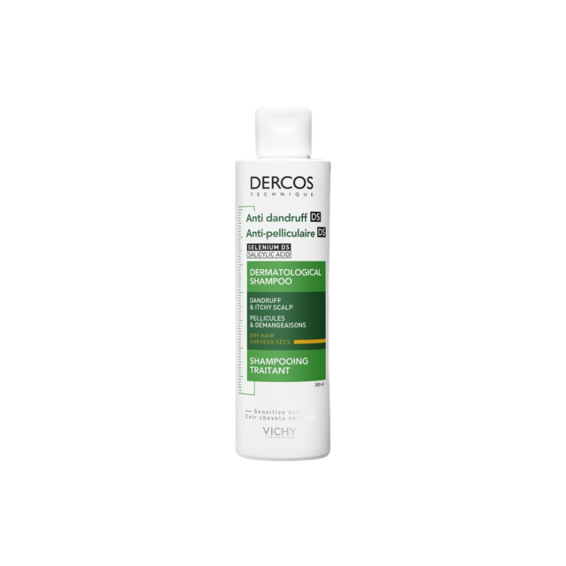 Dercos Champú Anticaspa DS Cabello Seco, 200 ml. - Vichy