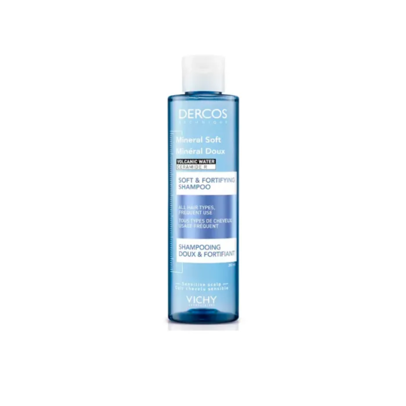 Dercos Champú Mineral Suave y Fortificante, 200 ml. - Vichy