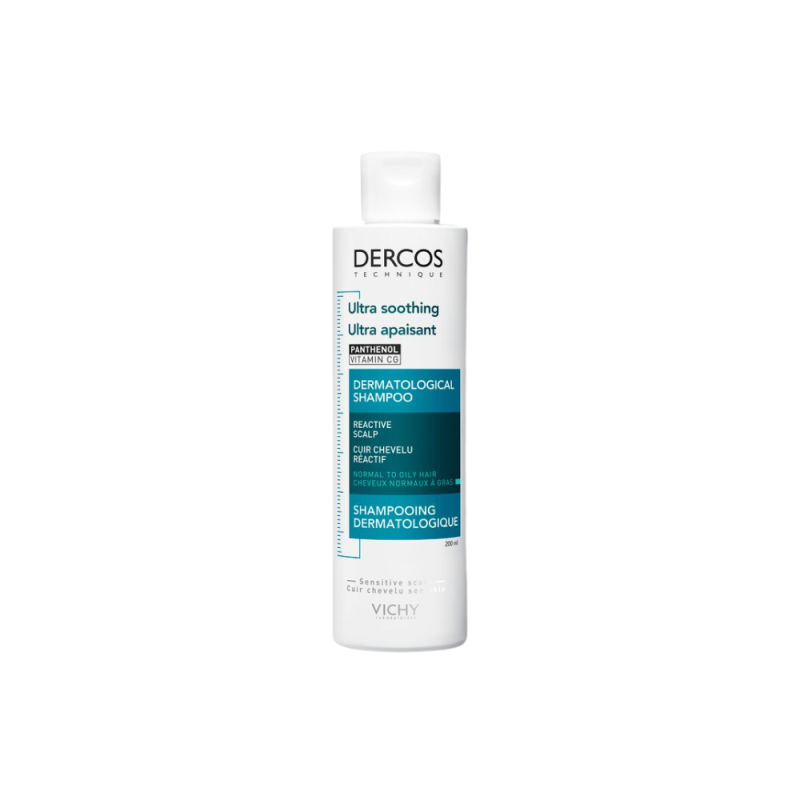 Dercos Champú Ultra Calmante Cabellos Normal a Graso, 200 ml.- Vichy