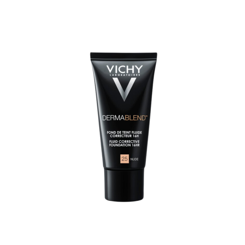 Dermablend Fondo de Maquillaje Fluido Corrector 16H, Nº25 Nude, 30 ml.- Vichy