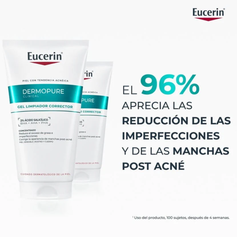 DermoPure Clinical Gel Limpiador Corrector, 150 ml. - Eucerin