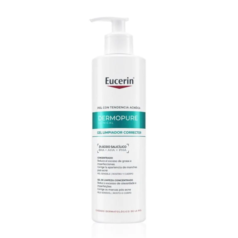 DermoPure Clinical Gel Limpiador Corrector, 400 ml. - Eucerin