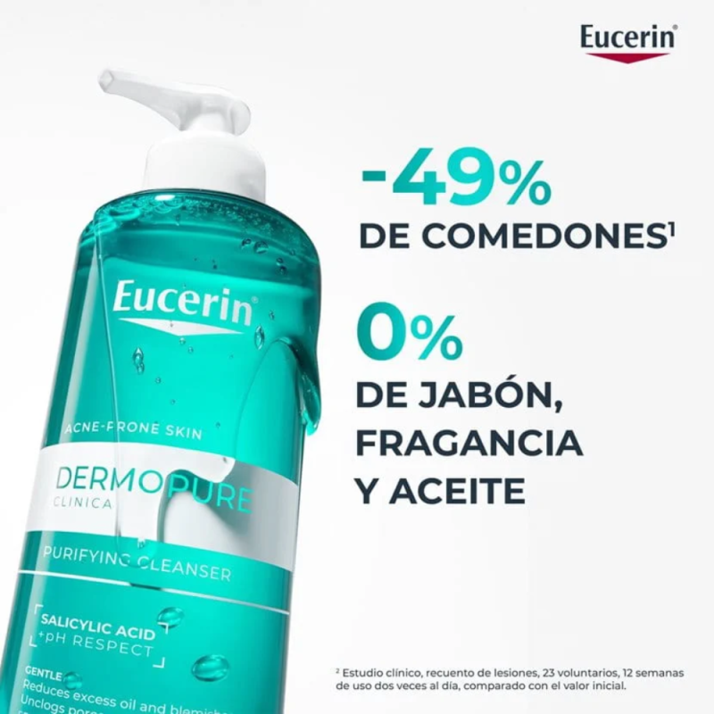DermoPure Clinical Gel Limpiador Purificante, 200 ml. - Eucerin