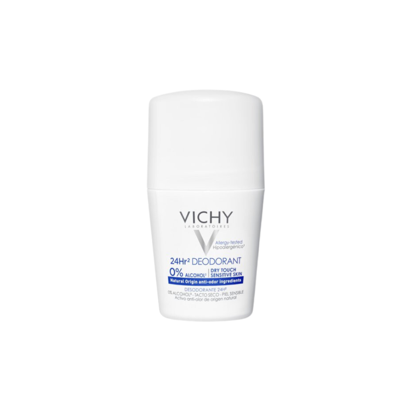 Desodorante Roll-on Tacto Seco 24 Horas, 50 ml.- Vichy