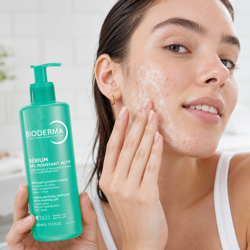 Sébium Gel Moussant Actif, 400 ml.- Bioderma 