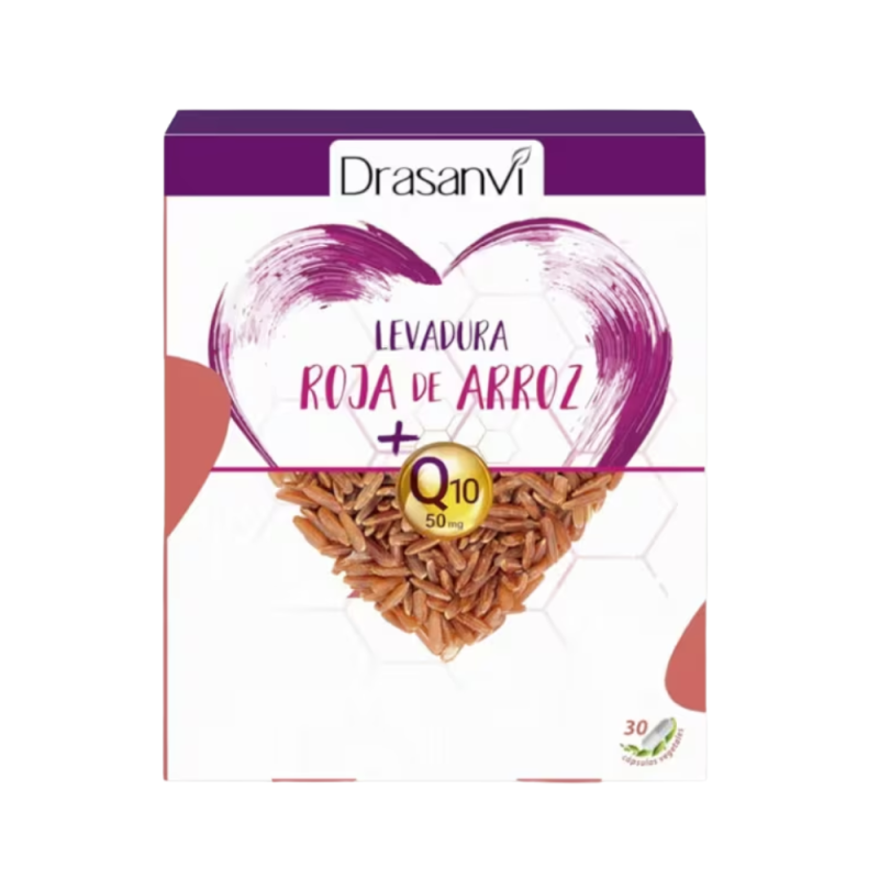 Levadura Roja de Arroz + Coenzima Q10, 30 Cápsulas. - Drasanvi