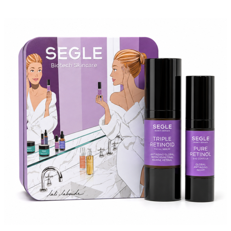 Cofre Antiaging Triple Retinoid : Sérum Triple Retinoid, 30 ml + Contorno de Ojos Pure Retinol, 15 ml.- Segle Clinical 