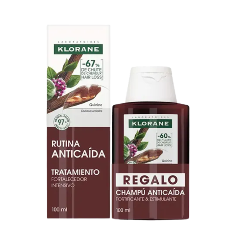 Pack Anticaída Champú Fortificante 400 ml + Sérum Anticaída 100 ml.- Klorane