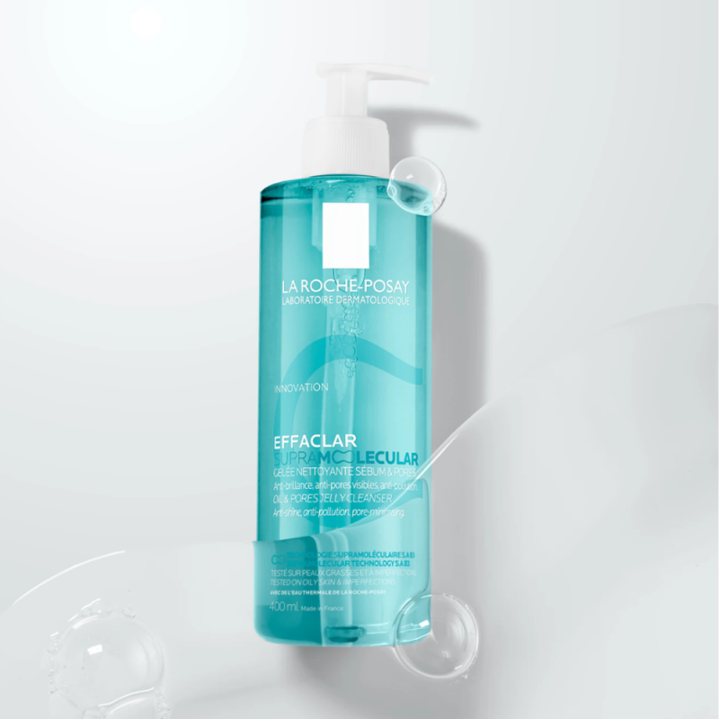 Effaclar Supramolecular Gel Limpiador Sebo y Poros, 400 ml.- La Roche-Posay
