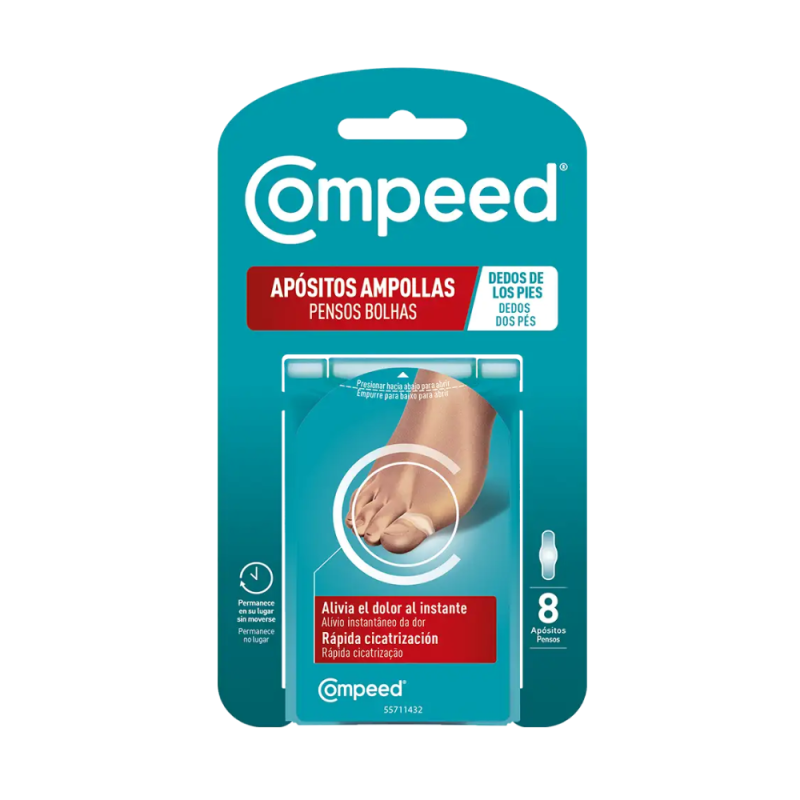 Compeed Apósitos Ampollas Dedos del pie, 8 apositos - Perrigo