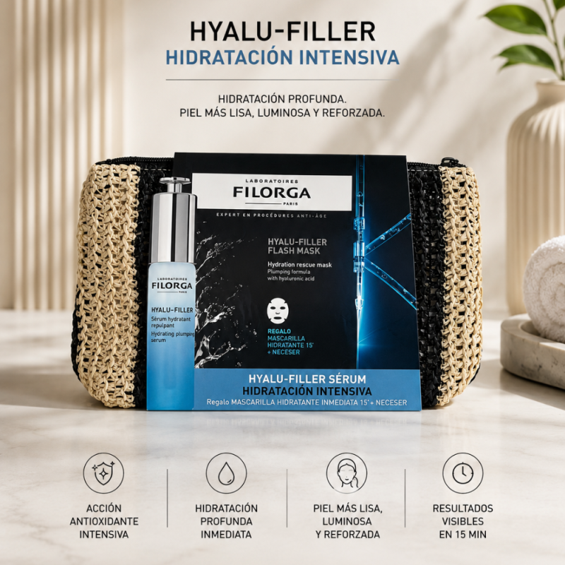 Pack Hyalu-Filler Sérum, 30 ml + Hyalu Filler Mask de Regalo. - Filorga