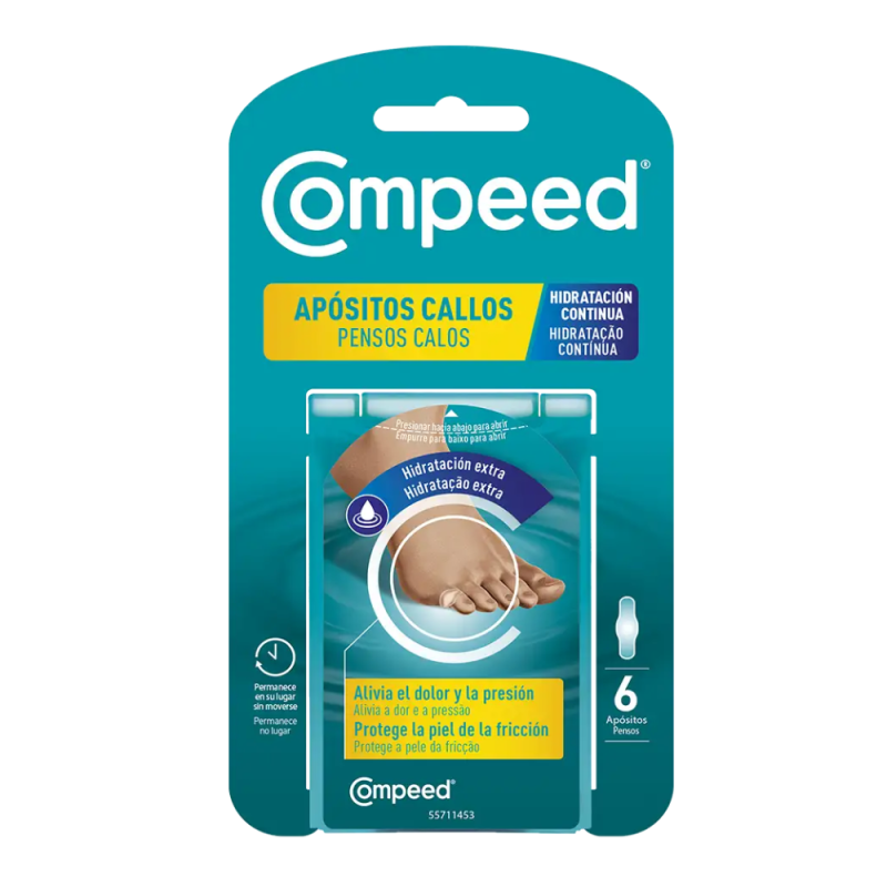 Compeed Apósitos Callos Hidratación, 6 apositos - Perrigo