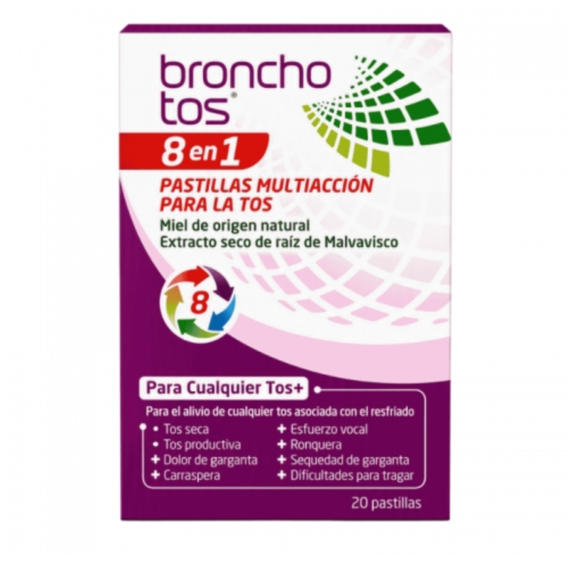 Bronchotos Pastillas Multiaccion para la Tos, 20 pastillas - Perrigo