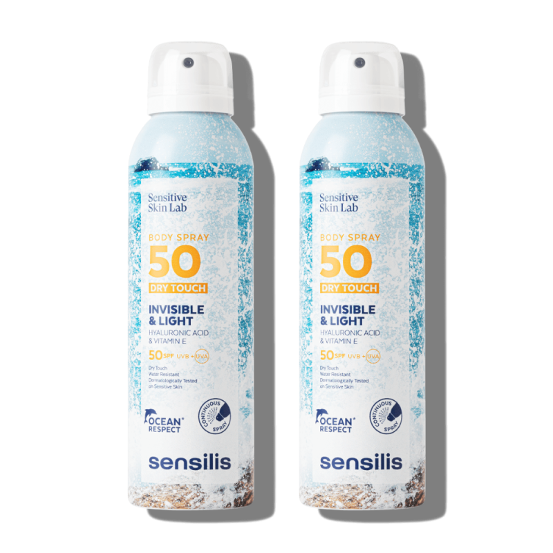 Duplo Invisible & Light Body Spray SPF50+, 200 ml. + 200 ml. - Sensilis