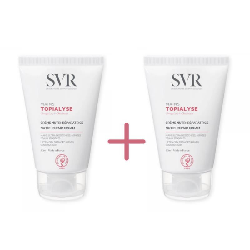 Duplo Topialyse Crema de Manos Nutri-reparadora, 50 ml. + 50 ml. - SVR