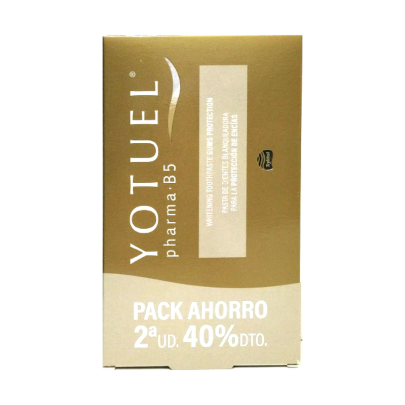 Duplo Yotuel Pharma B5, Sabor Snowmint, Dentífrico Blanqueador, 50 ml + 50 ml.- Cantabria Labs