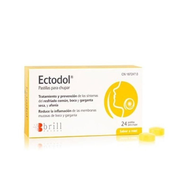 Ectodol® Pastillas para Chupar, 24 ud. - Brill Pharma