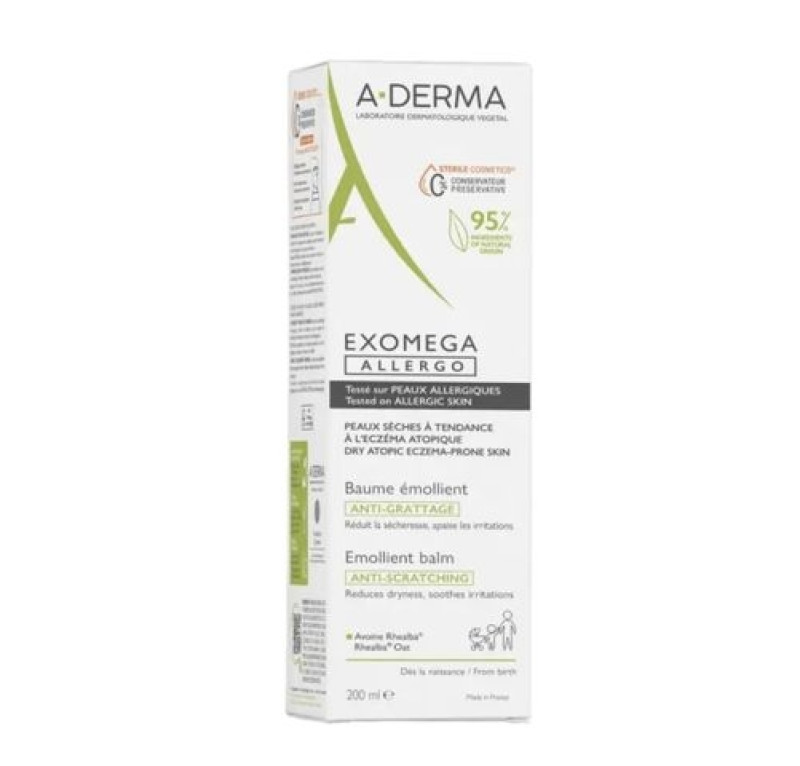 Exomega Allergo Bálsamo Emoliente, 200 ml. - A-Derma